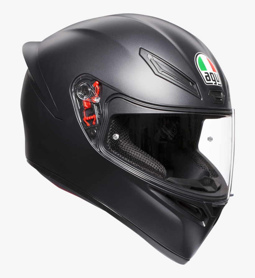 Agv K-1 Matt Black Helmet - Agv K1 Black Matt, transparent png #5514280
