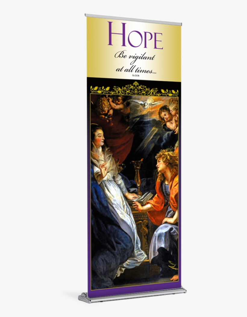 Advent Hope Banner - Giclee Painting: Rubens' Annunciation, 1609, 24x18in., transparent png #5516048