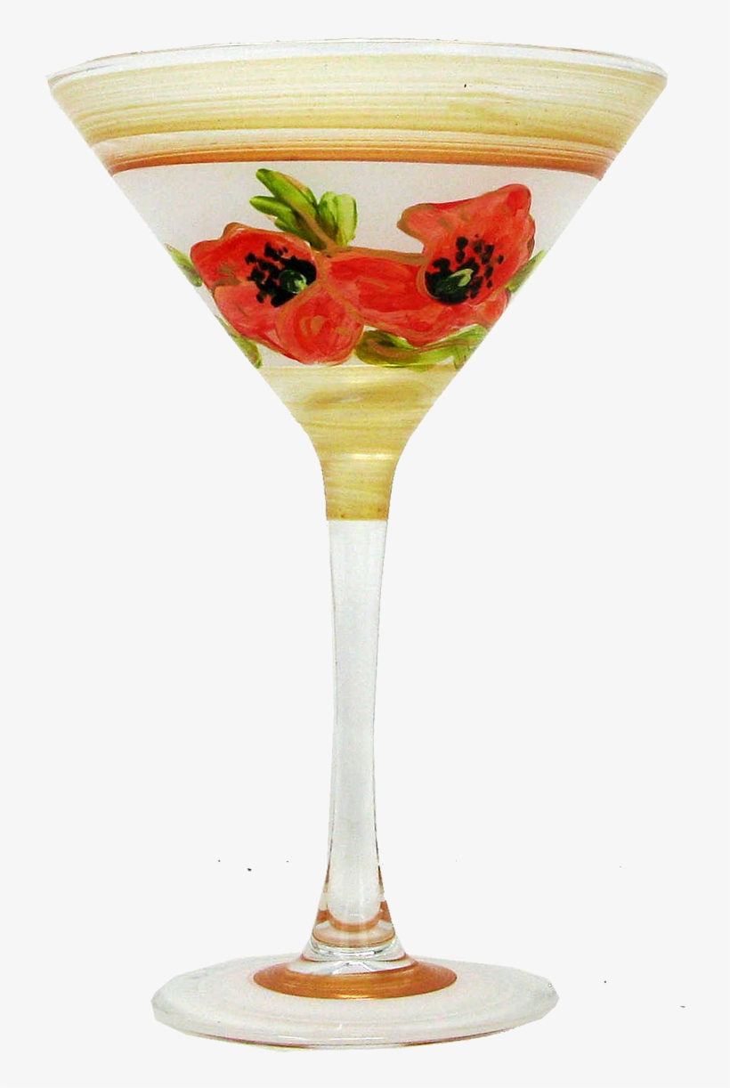 Hermansdorfer Floral Martini 7 Oz. Glass Cocktail Glasses, transparent png #5517155
