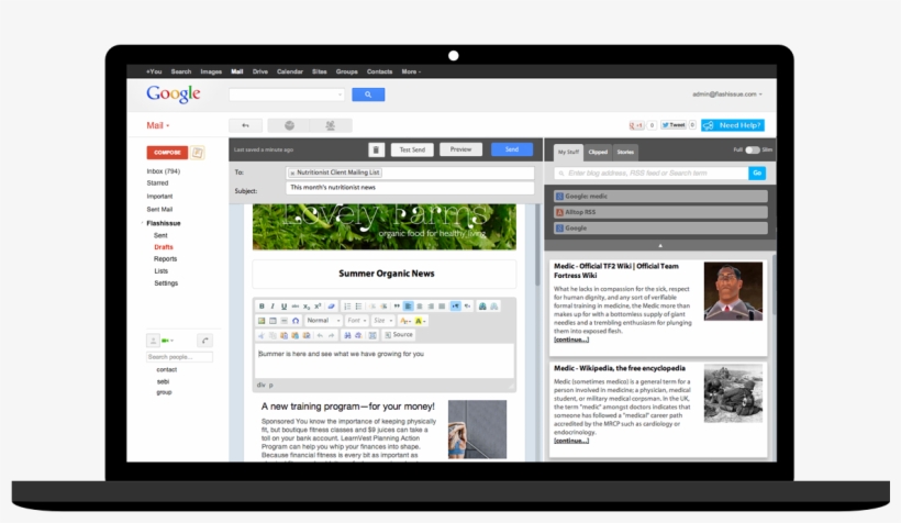 Design Amazing Emails With Our Drag And Drop Editor - Email Marketing Gmail, transparent png #5517910