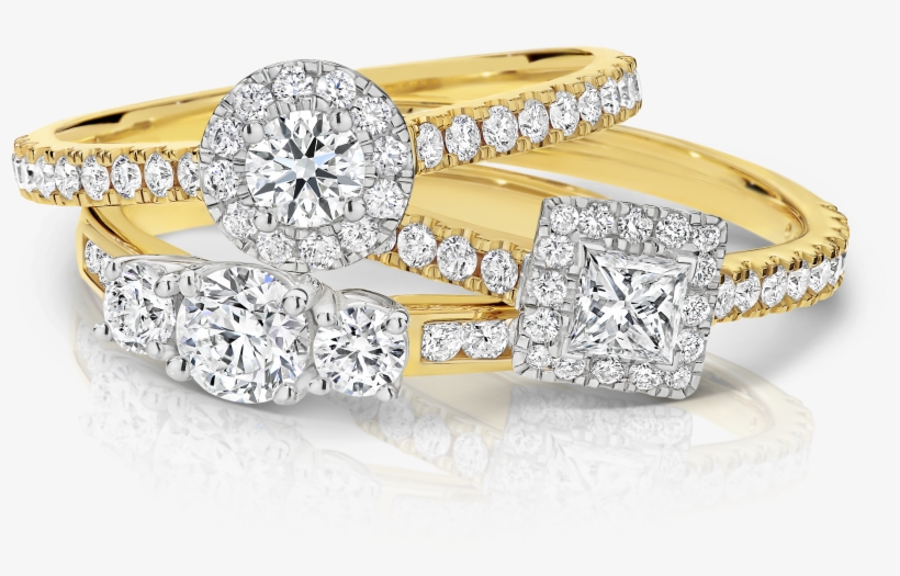 Wedding Rings - Diamond, transparent png #5520927