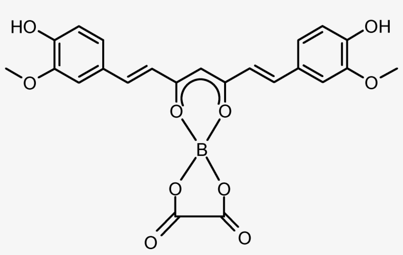 File - Rubrocurcumin - Chemical Structure, transparent png #5521049