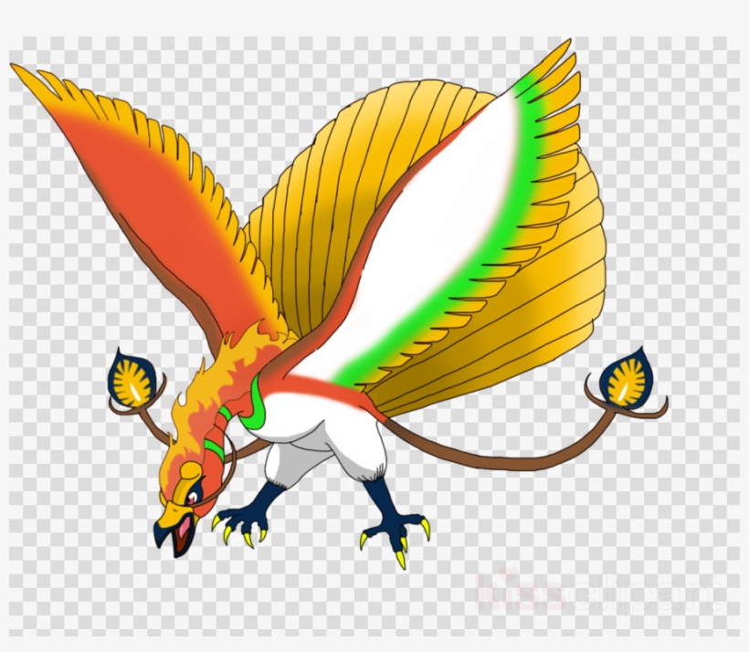 Ho Oh Clipart Ho Oh Groudon Lugia - Ho-oh, transparent png #5521749