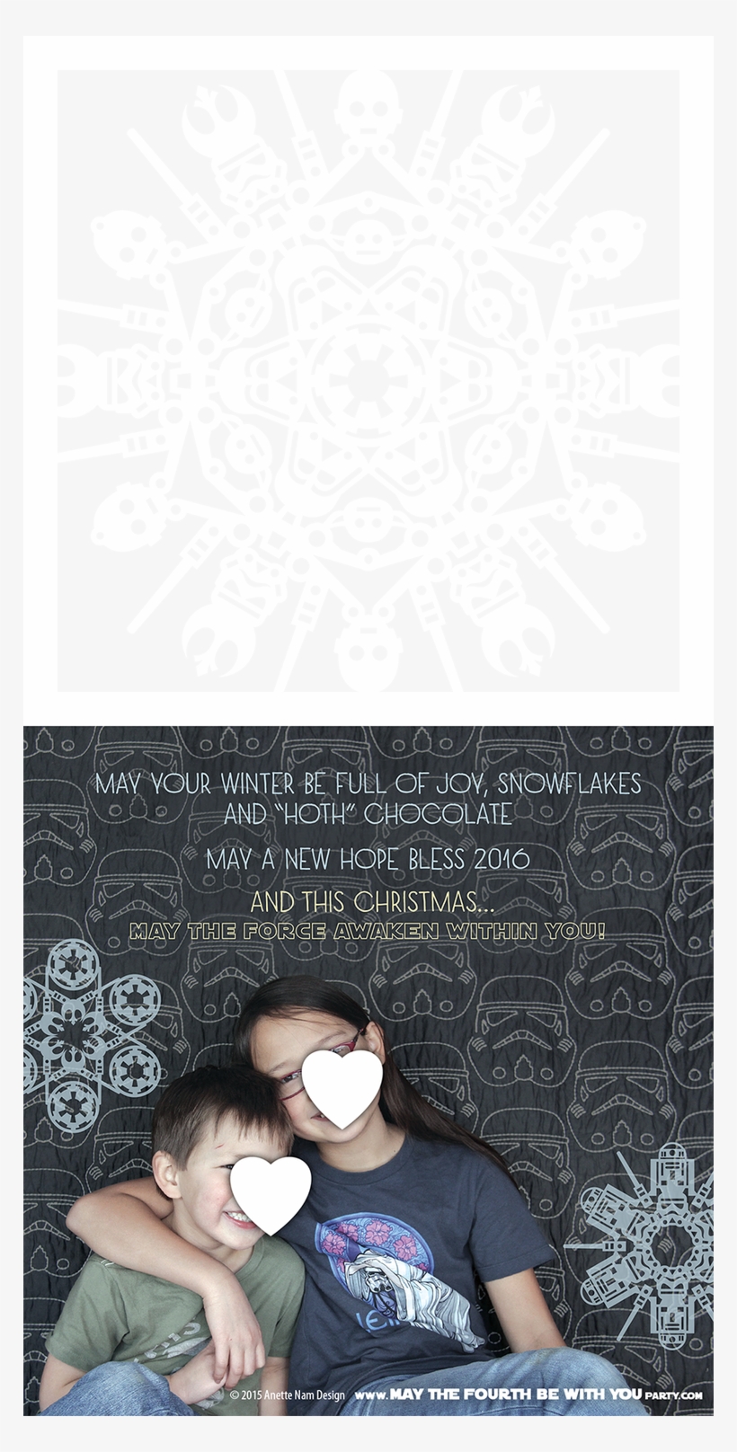 Star Wars Themed Christmas Card With Star Wars Snowflakes - Star Wars, transparent png #5522068