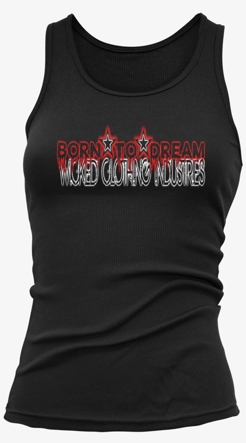 Ladies Black Tank Top/ Born To Dream - Female The Original Iron Man T Shirt, transparent png #5523253