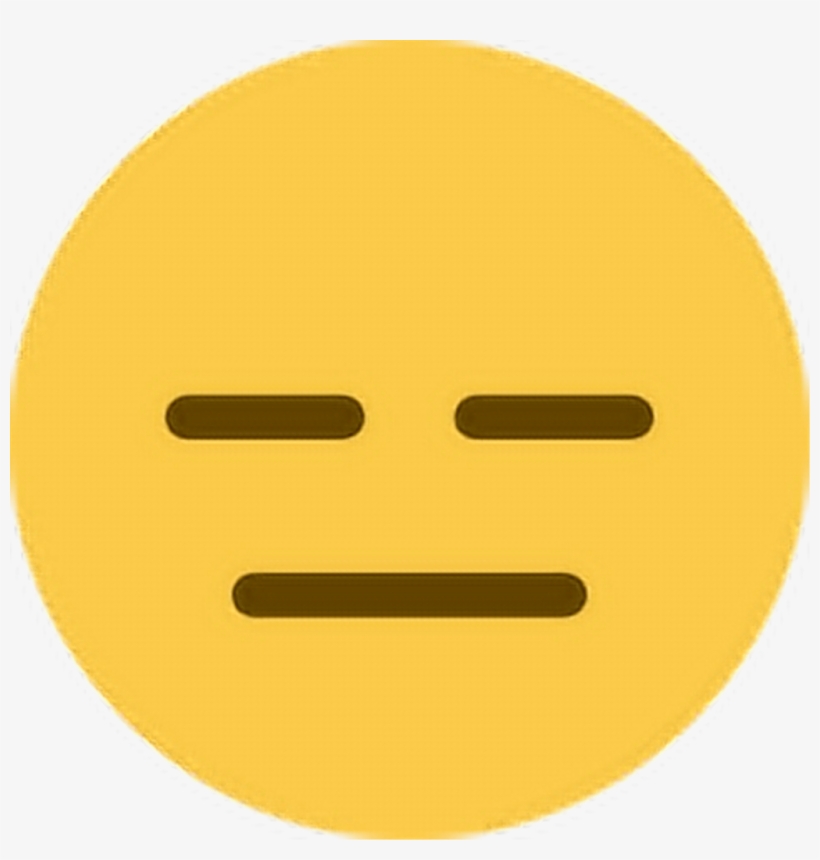Unhappy Upset Linemouth Emoji Emoticon Face Expression - Expressionless Face, transparent png #5525661