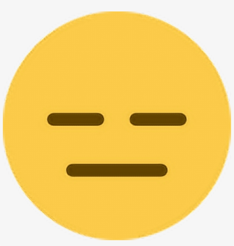 Unhappy Upset Linemouth Emoji Emoticon Face Expression - Expressionless Face, transparent png #5525661