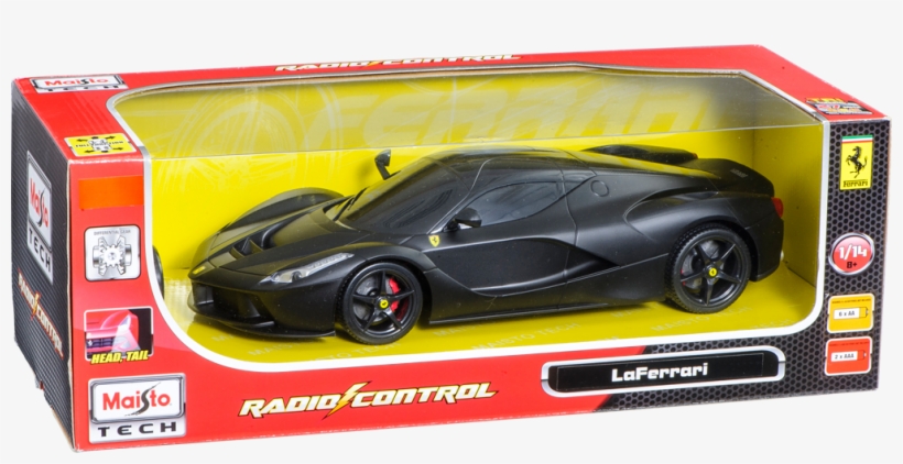 14 27 Mhz, Ferrari Laferrari Mat Black, , Large - 1:14 Ferrari Fjernstyret Bil, transparent png #5526081