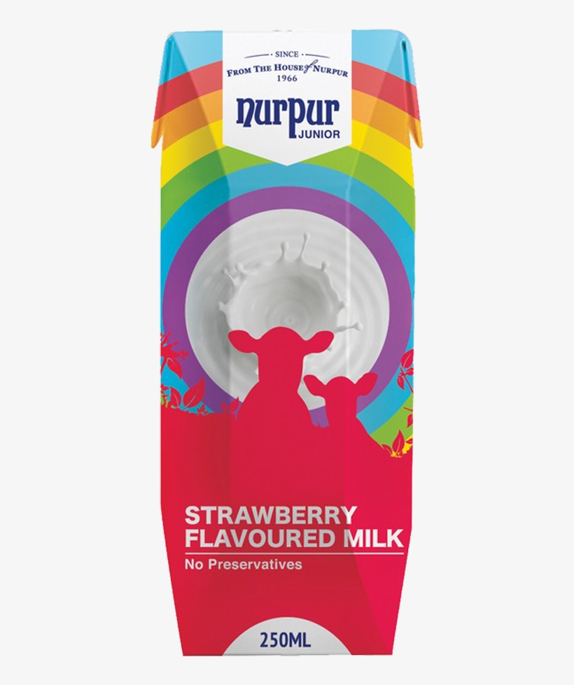 Nurpur Strawberry Milk 250 Ml - Nurpur, transparent png #5526139