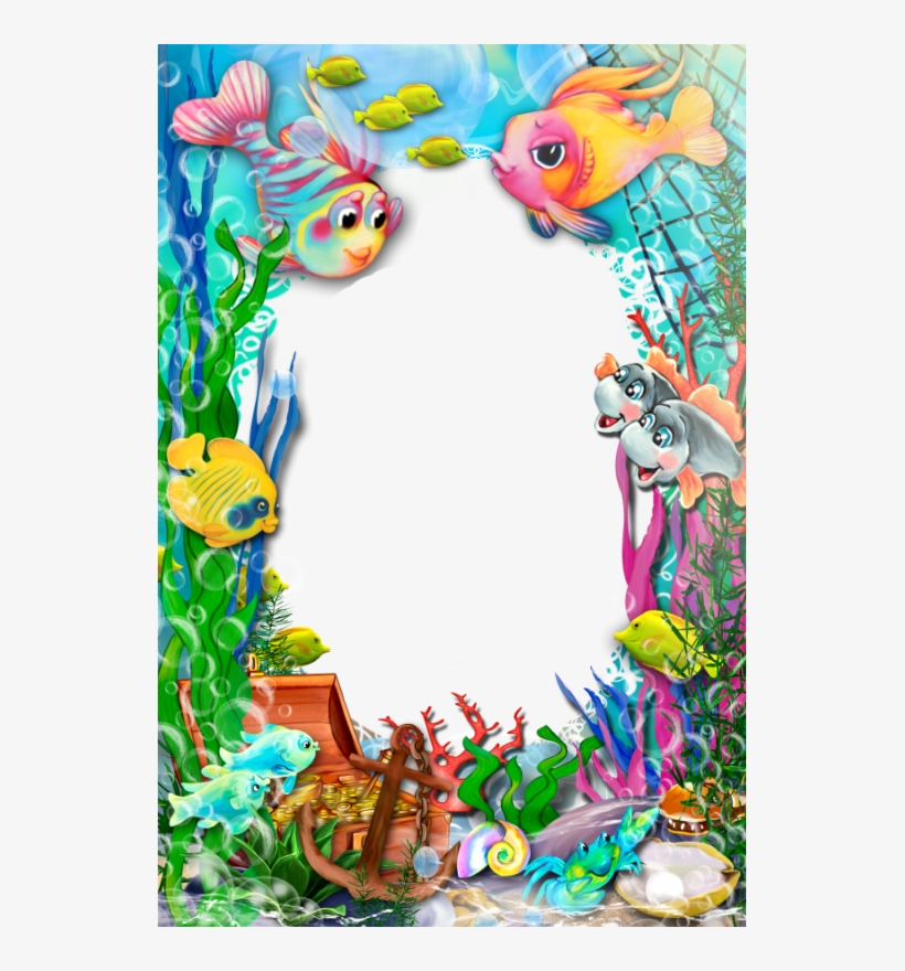 Coral Reef - Открытки Рамки Рыбалка, transparent png #5528264