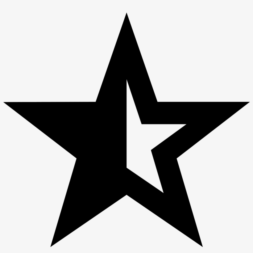 Star Half Empty Icon - Black Star Cutie Mark, transparent png #5528401