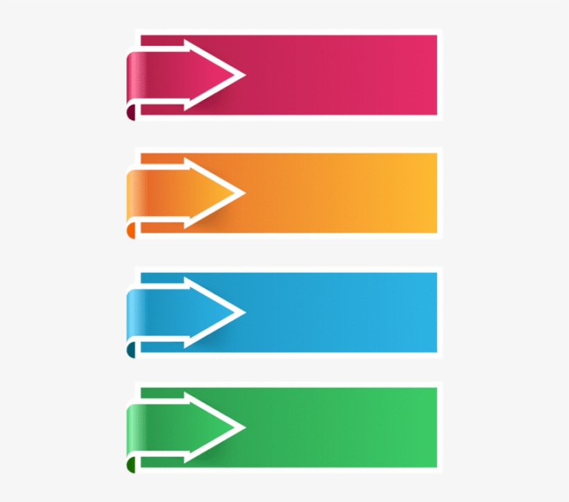 Arrow Banner Set Png - Portable Network Graphics, transparent png #5529984