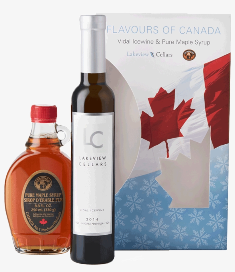 Taste Of Canada Vidal Icewine Vqa & Maple Syrup Gift - Lakeview Cellars Pack, transparent png #5530568