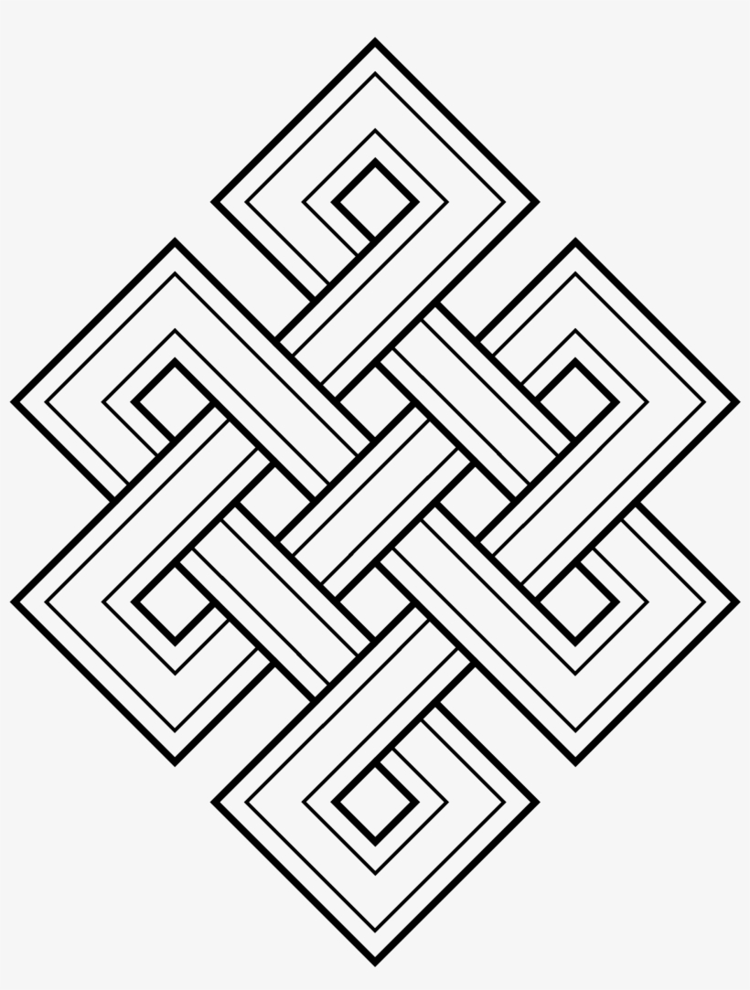 2000px-faith Buddhism Endless Knot 2 V2 - Buddhist Knot, transparent png #5531227