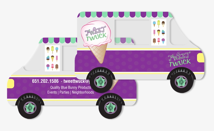 Ice Cream Truck Business Card - Balloon, transparent png #5531458