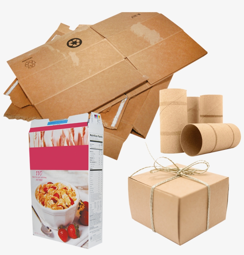 Image Of Different Cardboard Types - Gift Box Recycled Materials, transparent png #5531868