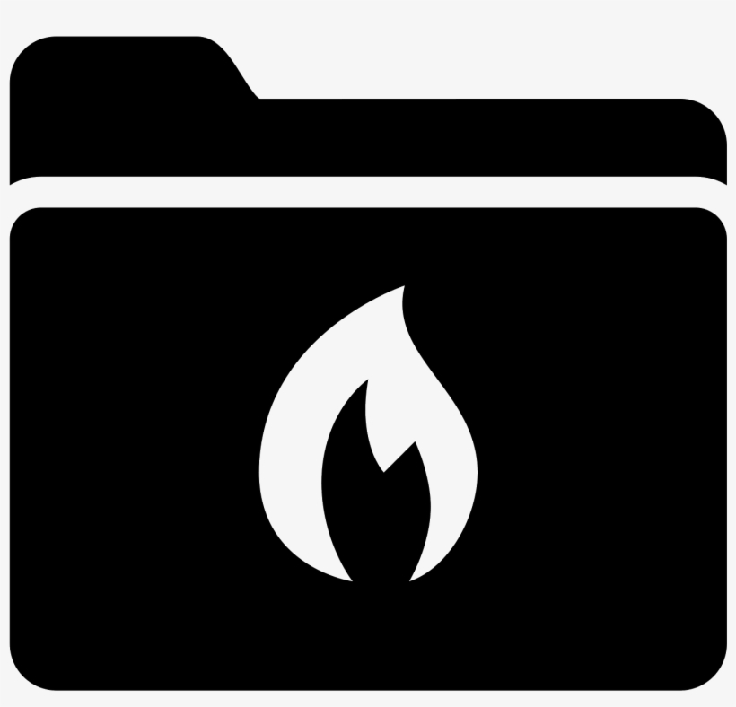 Burn Folder Filled Icon - Icon Directory, transparent png #5532387