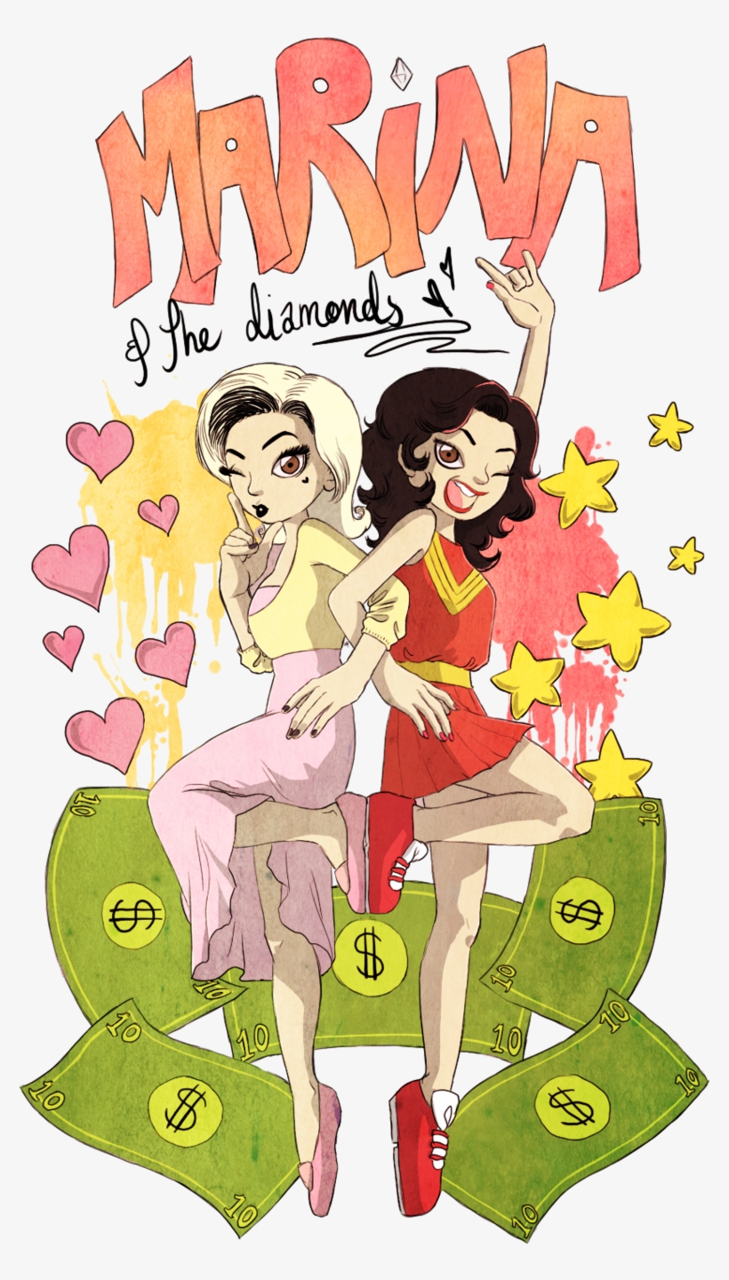Marina And The By Magic Boots On - Marina And The Diamonds Drawings, transparent png #5533089