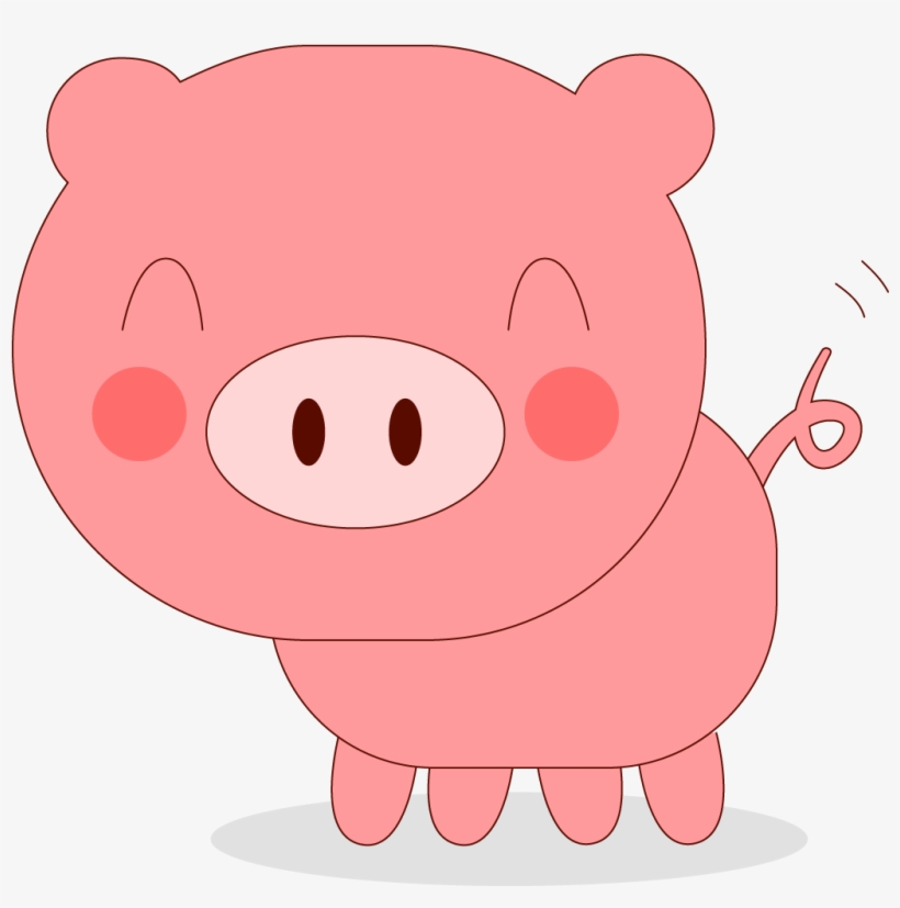 Developed The Game Of Pig In Java Where A Player Competes - Cute Cartoon Pig Png, transparent png #5533783