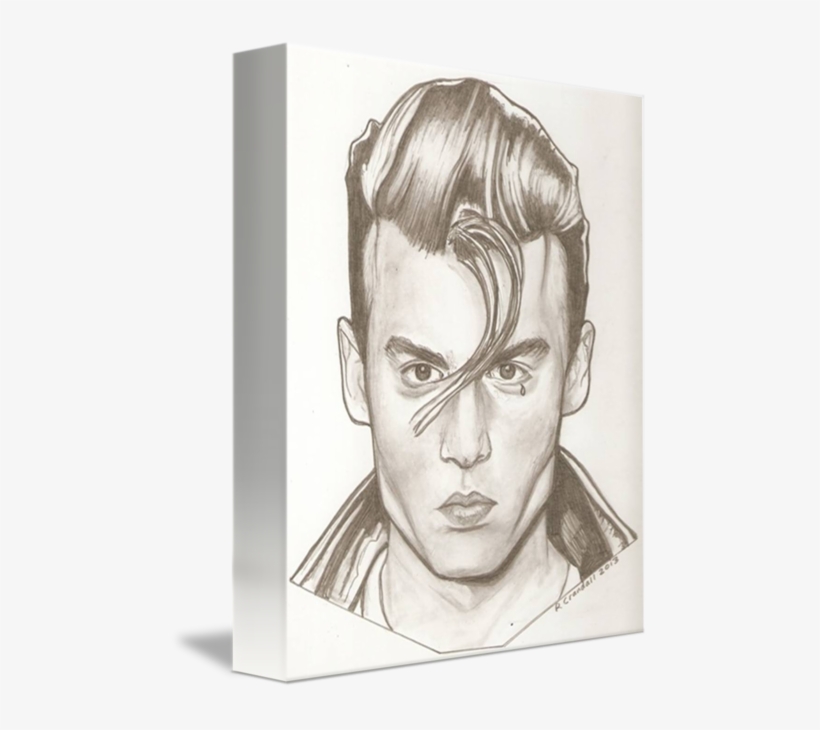 Johnny Depp By Rob Png Black And White Stock - Portrait Drawing Of Johnny Depp, transparent png #5533988