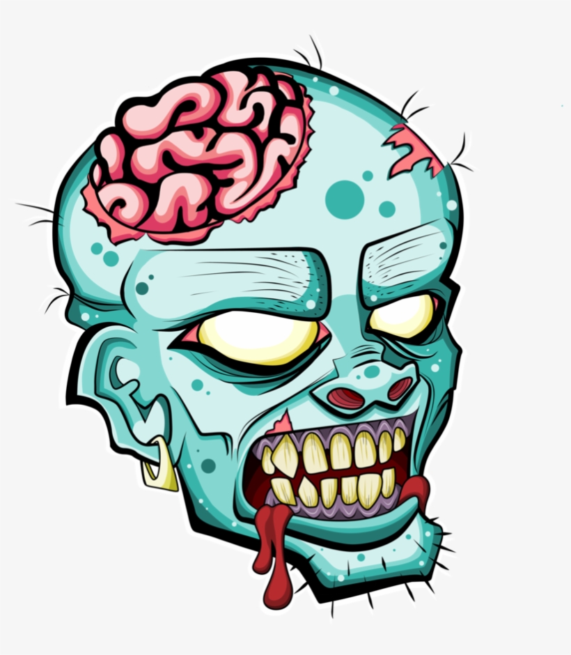 Zombie Head Png - Zombie Drawing Head, transparent png #5535935