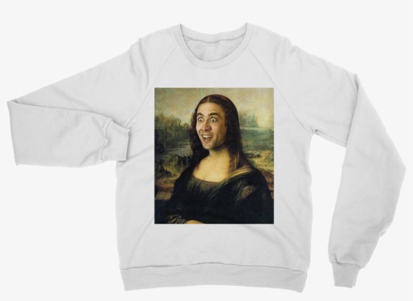 Nicolas Cage As The Mona Lisa ﻿classic Adult Sweatshirt - O Draconian Devil Oh Lame Saint Meaning, transparent png #5536449