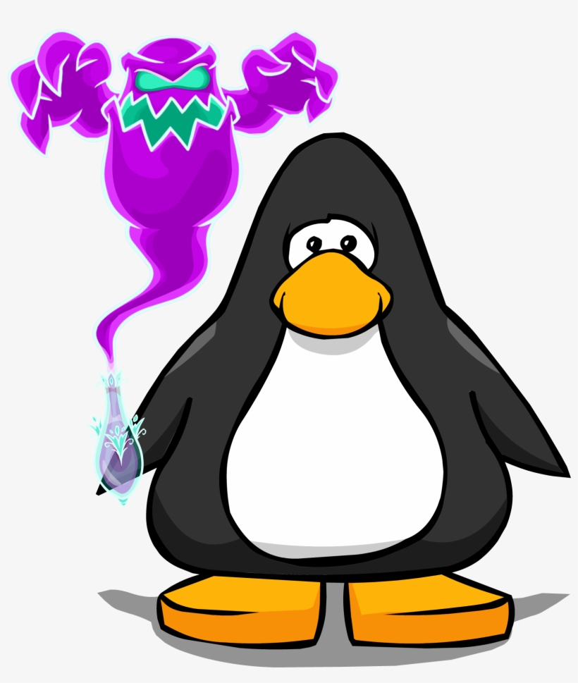 Ghostly Vial From A Player Card - Penguin With A Horn, transparent png #5537063