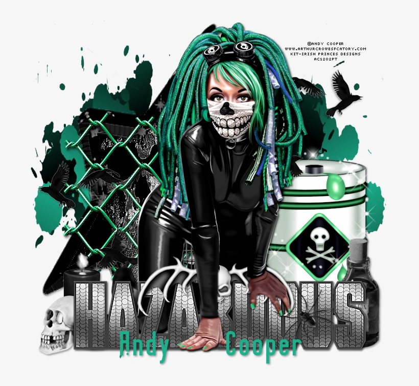 Bonus Tube Called Skull Cyber Goth By Andy Cooper - Team, transparent png #5538582