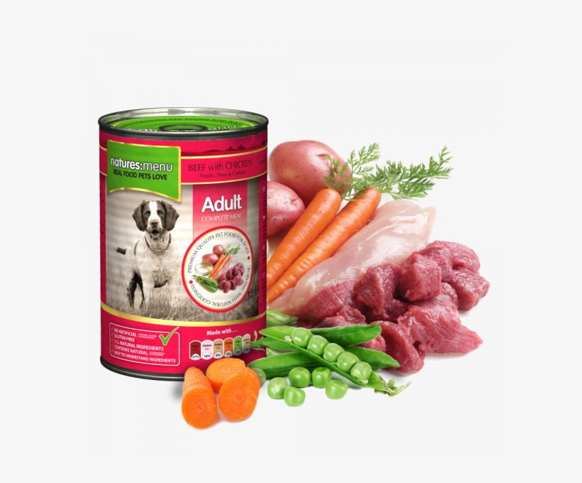 Natures Menu Dog Food Can Beef With Chicken - Natures Menu Beef With Chicken Dog Food Can 400g, transparent png #5539193