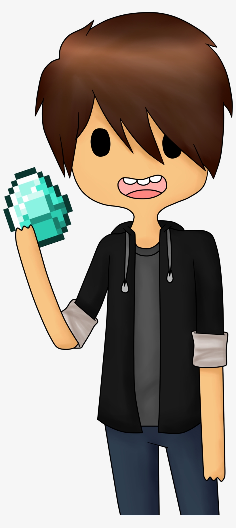 Full Size Of How To Draw Minecraft Diamond Drawing - De Skin De Minecraft Png, transparent png #5539451