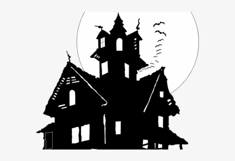 Haunted House Shower Curtain, transparent png #5539999