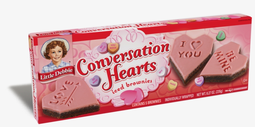 Be My Valentine Conversation Hearts Iced Brownies - Little Debbie Valentine Brownie, transparent png #5540124