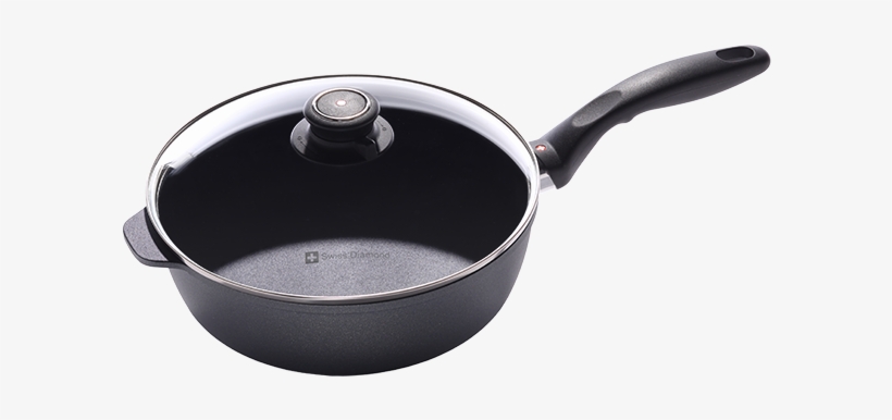 2 Qt Nonstick Saute Pan With Lid - Swiss Diamond Covered Saute Pan 10" For Induction, transparent png #5540200