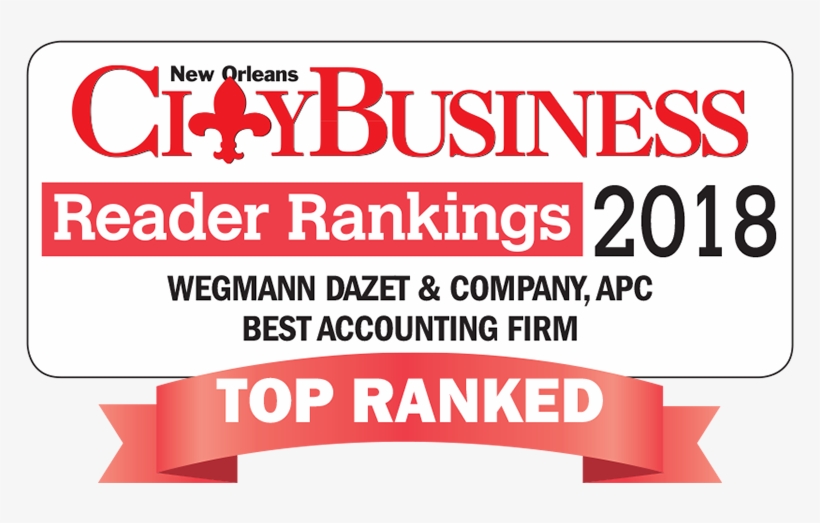 Wegmann Dazet & Company Is A Top Ranked New Orleans - New Orleans Citybusiness, transparent png #5541813