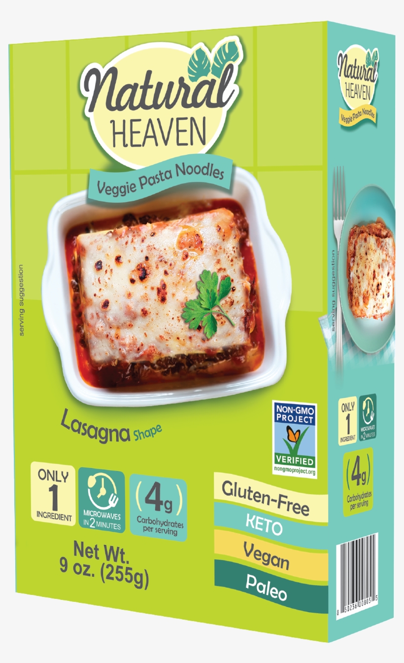 Natural Heaven Lasagna Hearts Of Palm 4 X 9 Oz - Natural Lasagna Noodles, transparent png #5542179