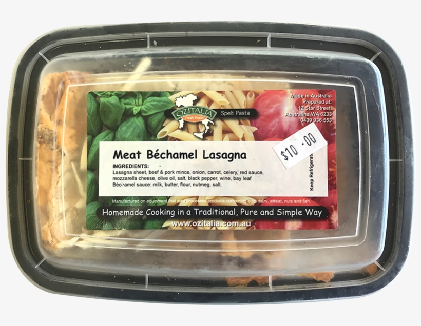 Ozitalia Meat Bechamel Lasagna - Convenience Food, transparent png #5542328