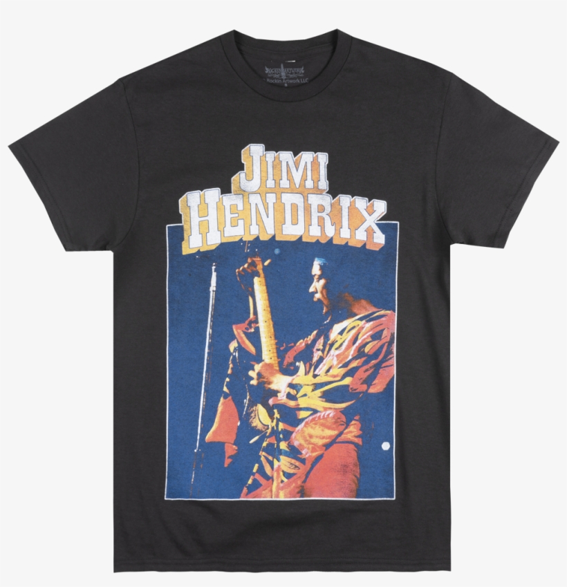 Jimi Hendrix 1970 Freedom Tour T-shirt Black Mens Rock - Shirt, transparent png #5546992