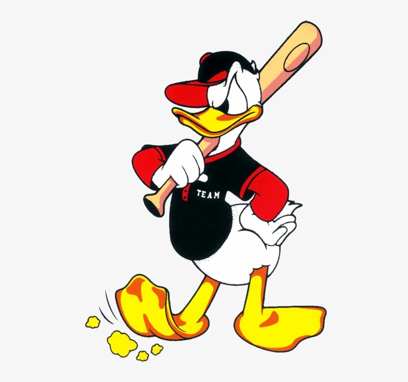 Donald Duck Playing Baseball, transparent png #5547436