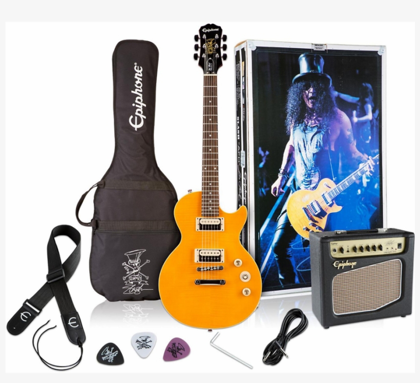 Epiphone Slash "afd" Les Paul Performance Pack - Epiphone Slash 'afd' Les Paul Special Ii Electric Guitar, transparent png #5548558