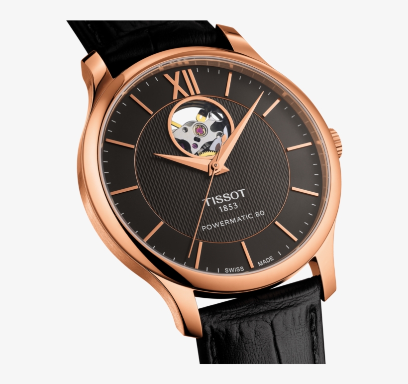 Tissot Tradition Powermatic 80 Open Heart - Tissot Tradition Powermatic 80 Open Heart T063.907.36.068.00, transparent png #5548957