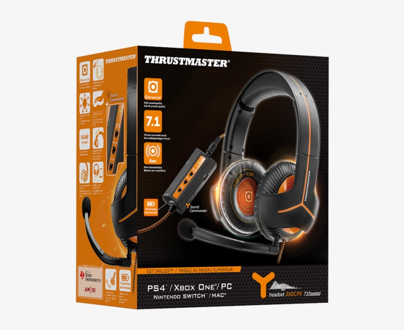 Y-350cpx - Thrustmaster Y 350cpx 7.1, transparent png #5549311