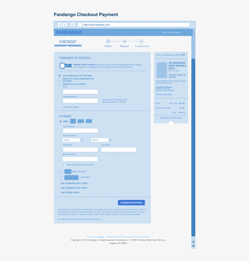 Copy Of Fandango Checkout Payment - Payment, transparent png #5550249
