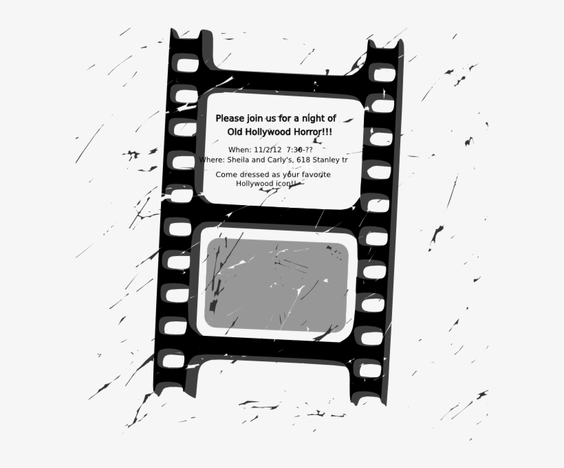Filmstrip Clipart Movie Ticket - Vector Film Tape Png, transparent png #5551060