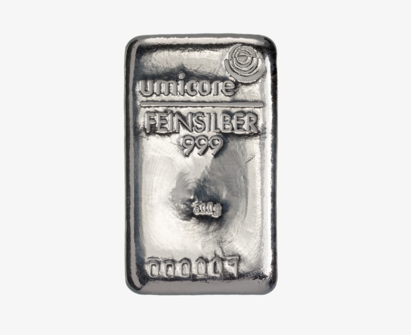 500 Grams Silver Bar - Silber Barren, transparent png #5553083