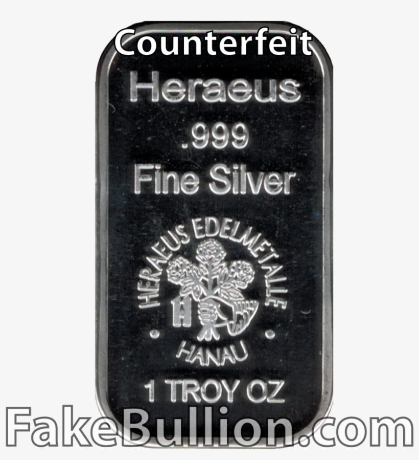 Click To Enlarge Image Heraeus Fake Obverse - Silver, transparent png #5553228