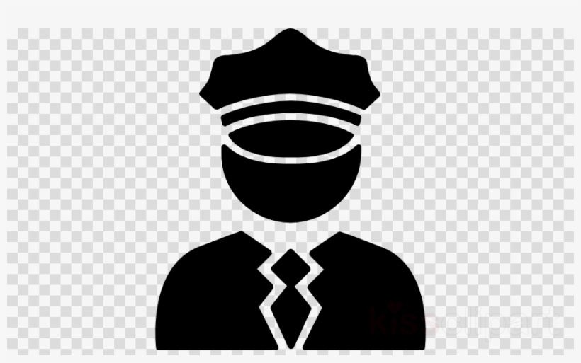 Policia Silueta Png Clipart Security Guard - Simbolo De Seguridad Ciudadana, transparent png #5554614