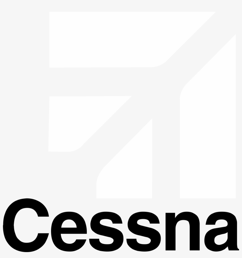 Cessna 1 Logo Black And White - My Fitness Pal Logo Png, transparent png #5554770