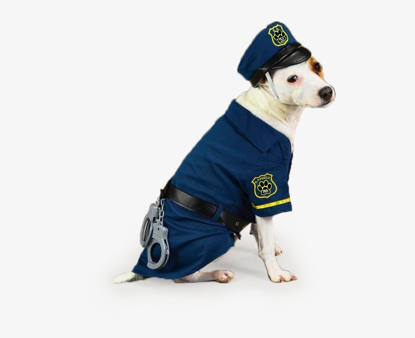 *cualquier Falta A Este Reglamento, Será Motivo De - Dog Halloween Costumes Cop, transparent png #5554929