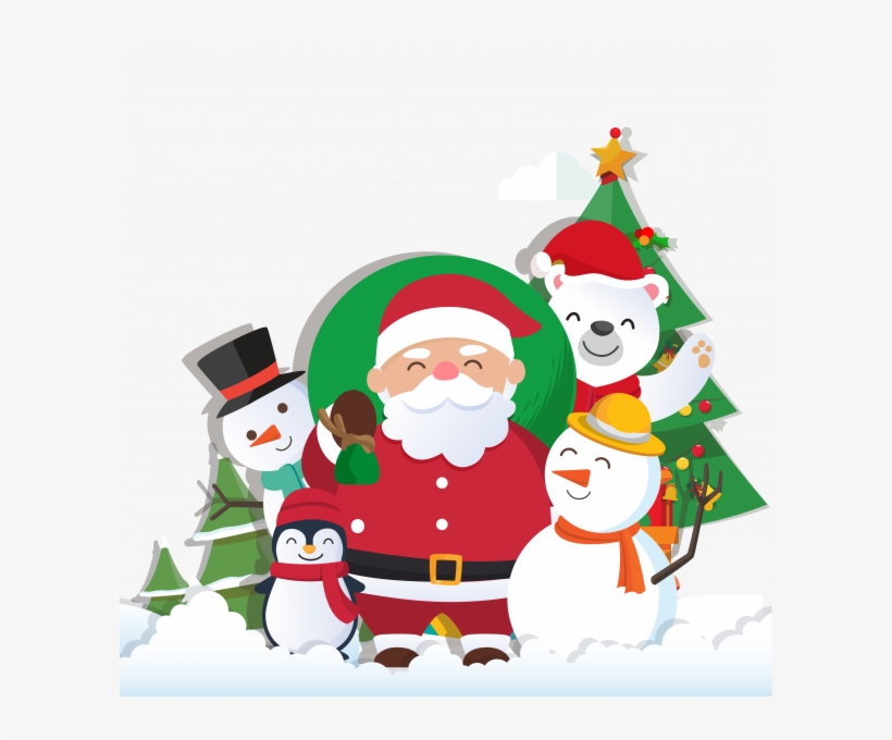 The Christmas Background With Santa Claus And Merry - Christmas Day, transparent png #5555109