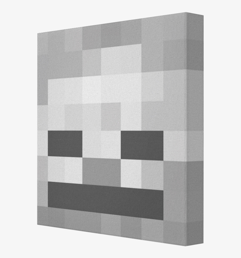 Pics On Canvas - Minecraft Skeleton Face, transparent png #5555176